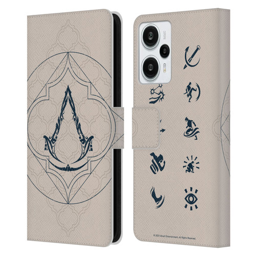 Assassin's Creed Mirage Graphics Crest Leather Book Wallet Case Cover For Xiaomi Redmi Note 12T