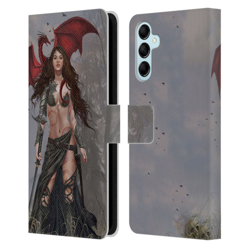 Nene Thomas Gothic Dragon Witch Warrior Sword Leather Book Wallet Case Cover For Samsung Galaxy M14 5G