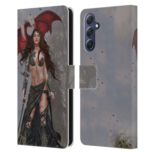 Nene Thomas Gothic Dragon Witch Warrior Sword Leather Book Wallet Case Cover For Samsung Galaxy M54 5G