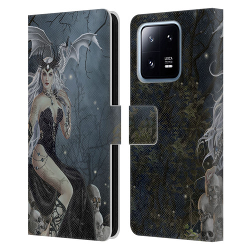 Nene Thomas Gothic Mad Queen Of Skulls Dragon Leather Book Wallet Case Cover For Xiaomi 13 Pro 5G