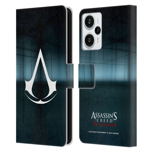 Assassin's Creed Revelations Logo Animus Black Room Leather Book Wallet Case Cover For Xiaomi Redmi Note 12T