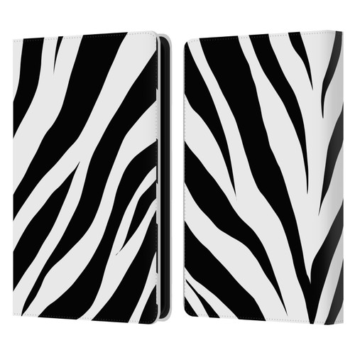 Grace Illustration Animal Prints Zebra Leather Book Wallet Case Cover For Amazon Kindle Paperwhite 5 (2021)
