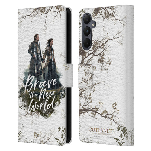 Outlander Composed Graphics Brave The New World Leather Book Wallet Case Cover For Samsung Galaxy A05s