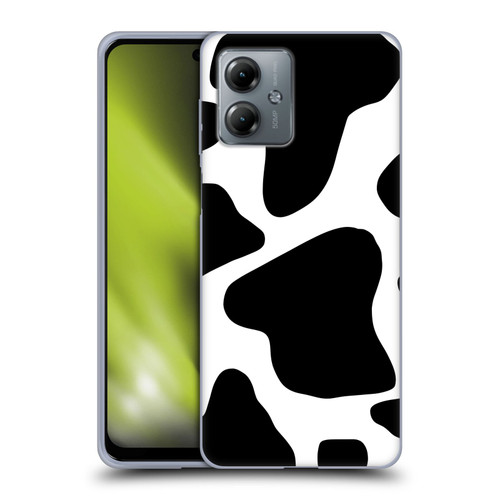Grace Illustration Animal Prints Cow Soft Gel Case for Motorola Moto G14