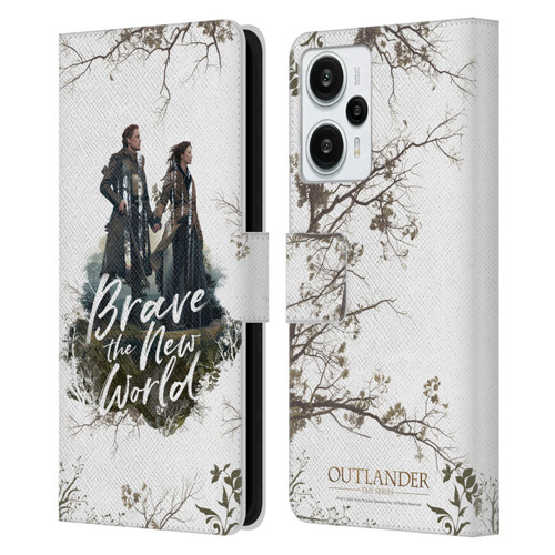 Outlander Composed Graphics Brave The New World Leather Book Wallet Case Cover For Xiaomi Redmi Note 12T