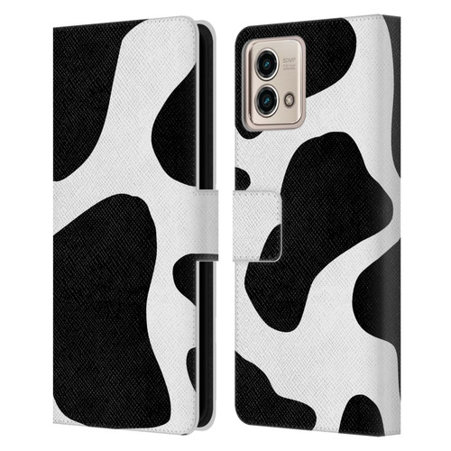Grace Illustration Animal Prints Cow Leather Book Wallet Case Cover For Motorola Moto G Stylus 5G 2023