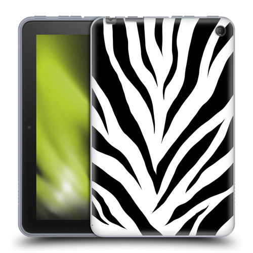 Grace Illustration Animal Prints Zebra Soft Gel Case for Amazon Fire 7 2022