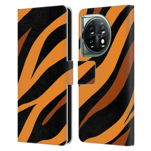 Grace Illustration Animal Prints Tiger Leather Book Wallet Case Cover For OnePlus 11 5G