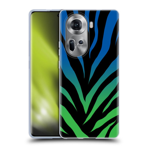 Grace Illustration Animal Prints Ombré Zebra Soft Gel Case for OPPO Reno11