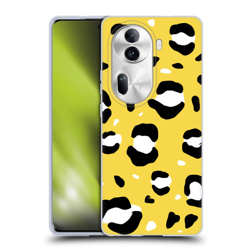 Grace Illustration Animal Prints Yellow Leopard Soft Gel Case for OPPO Reno11 Pro