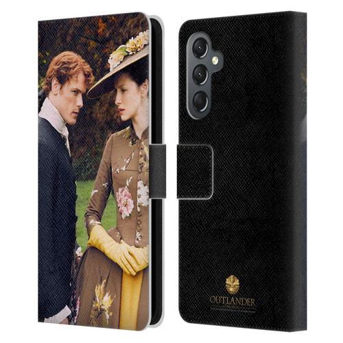 Outlander Characters Jamie And Claire Leather Book Wallet Case Cover For Samsung Galaxy A25 5G