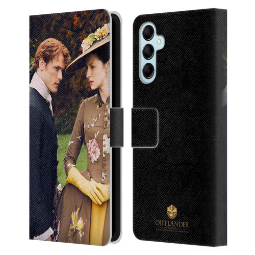 Outlander Characters Jamie And Claire Leather Book Wallet Case Cover For Samsung Galaxy M14 5G