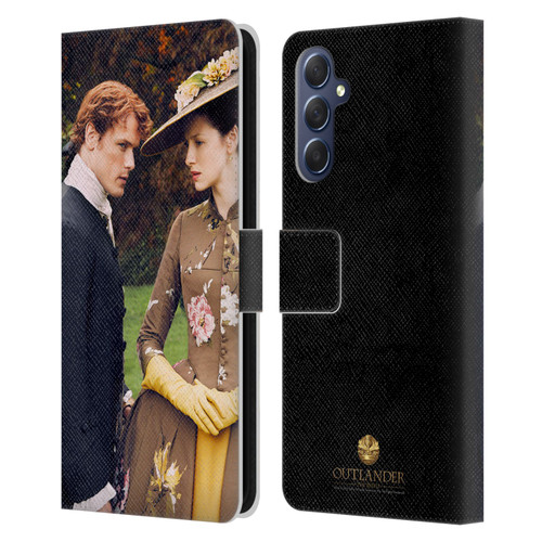 Outlander Characters Jamie And Claire Leather Book Wallet Case Cover For Samsung Galaxy M54 5G