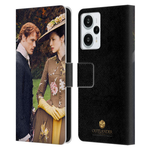 Outlander Characters Jamie And Claire Leather Book Wallet Case Cover For Xiaomi Redmi Note 12T