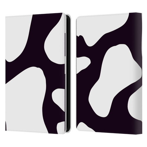 Grace Illustration Cow Prints Black And White Leather Book Wallet Case Cover For Amazon Kindle Paperwhite 5 (2021)