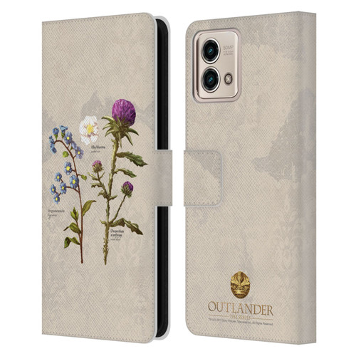 Outlander Graphics Flowers Leather Book Wallet Case Cover For Motorola Moto G Stylus 5G 2023