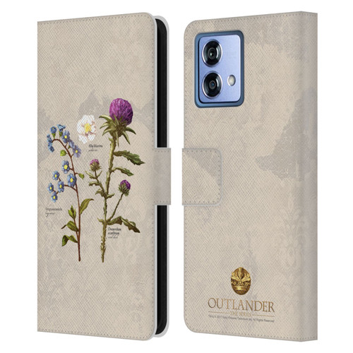 Outlander Graphics Flowers Leather Book Wallet Case Cover For Motorola Moto G84 5G