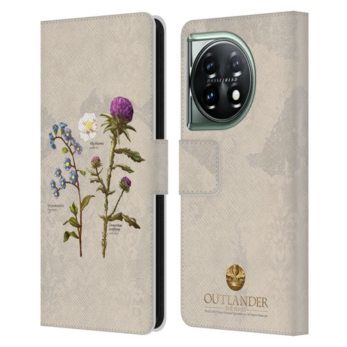 Outlander Graphics Flowers Leather Book Wallet Case Cover For OnePlus 11 5G