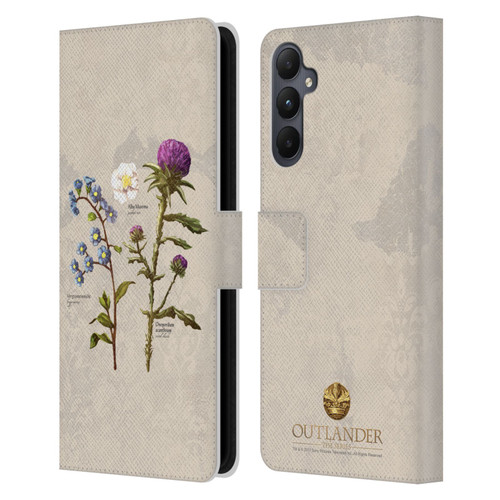 Outlander Graphics Flowers Leather Book Wallet Case Cover For Samsung Galaxy A05s