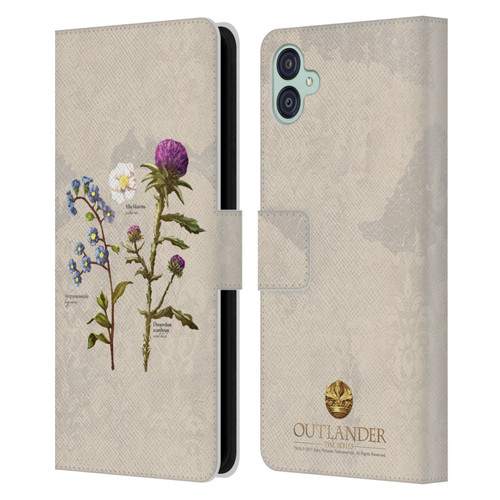 Outlander Graphics Flowers Leather Book Wallet Case Cover For Samsung Galaxy M04 5G / A04e