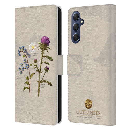 Outlander Graphics Flowers Leather Book Wallet Case Cover For Samsung Galaxy M54 5G