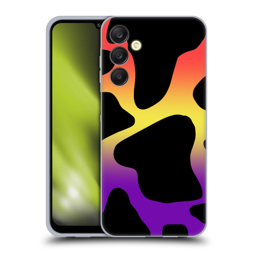 Grace Illustration Cow Prints Sunset Soft Gel Case for Samsung Galaxy A25 5G