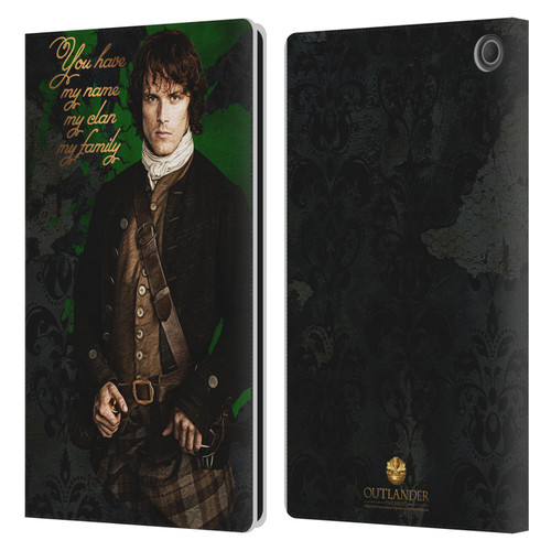 Outlander Portraits Jamie Leather Book Wallet Case Cover For Amazon Fire Max 11 2023