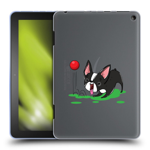 Grace Illustration Dogs Boston Terrier Soft Gel Case for Amazon Fire HD 8/Fire HD 8 Plus 2020