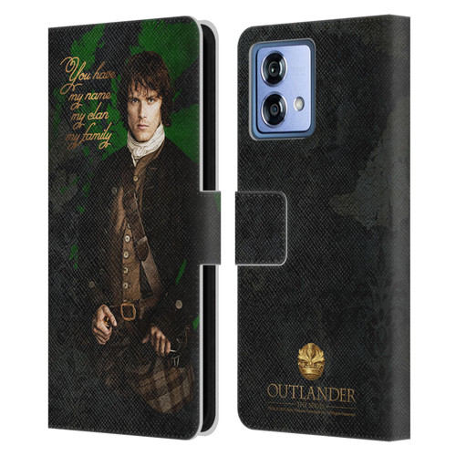 Outlander Portraits Jamie Leather Book Wallet Case Cover For Motorola Moto G84 5G