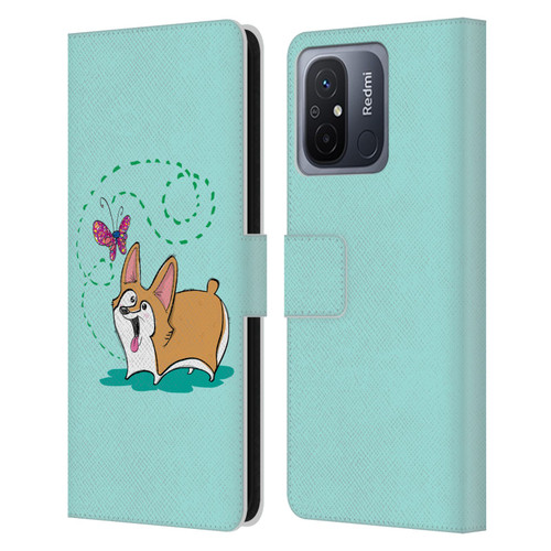 Grace Illustration Dogs Corgi Leather Book Wallet Case Cover For Xiaomi Redmi 12C