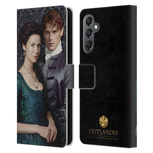 Outlander Portraits Claire & Jamie Leather Book Wallet Case Cover For Samsung Galaxy A25 5G