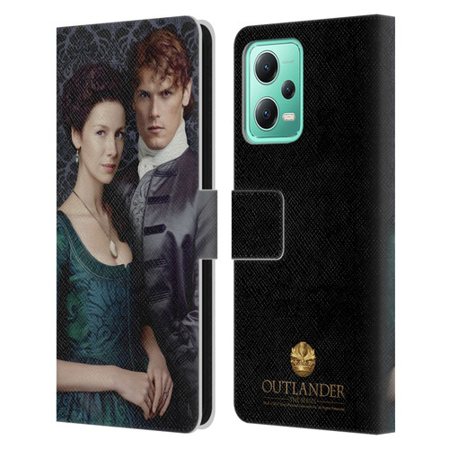 Outlander Portraits Claire & Jamie Leather Book Wallet Case Cover For Xiaomi Redmi Note 12 5G