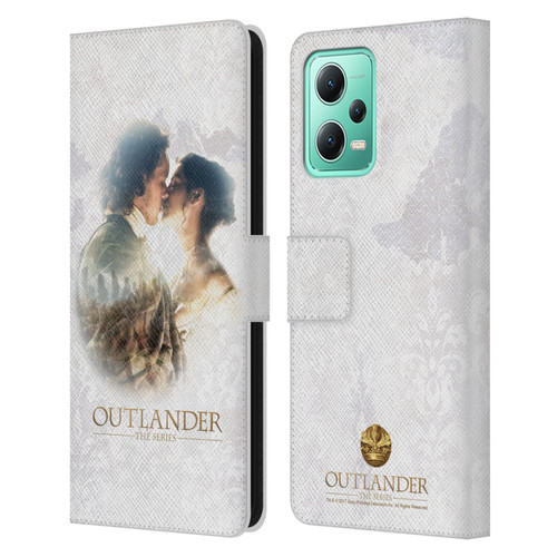 Outlander Portraits Claire & Jamie Kiss Leather Book Wallet Case Cover For Xiaomi Redmi Note 12 5G