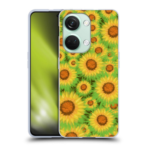 Grace Illustration Lovely Floral Sunflower Soft Gel Case for OnePlus Nord 3 5G
