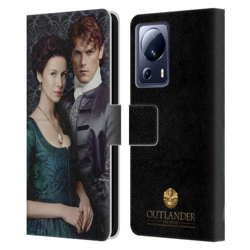 Outlander Portraits Claire & Jamie Leather Book Wallet Case Cover For Xiaomi 13 Lite 5G