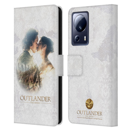 Outlander Portraits Claire & Jamie Kiss Leather Book Wallet Case Cover For Xiaomi 13 Lite 5G