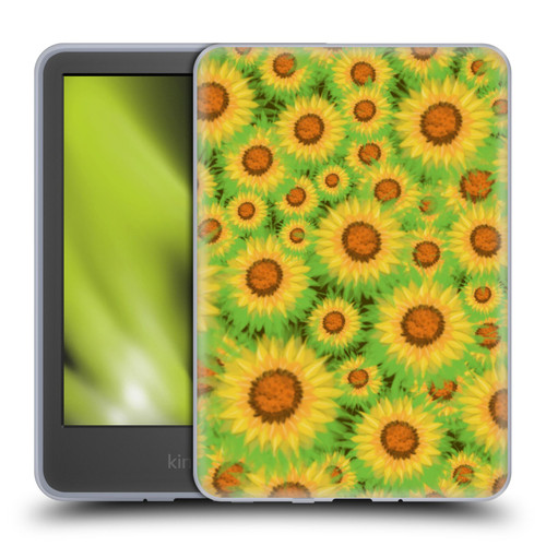 Grace Illustration Lovely Floral Sunflower Soft Gel Case for Amazon Kindle 11th Gen 6in 2022