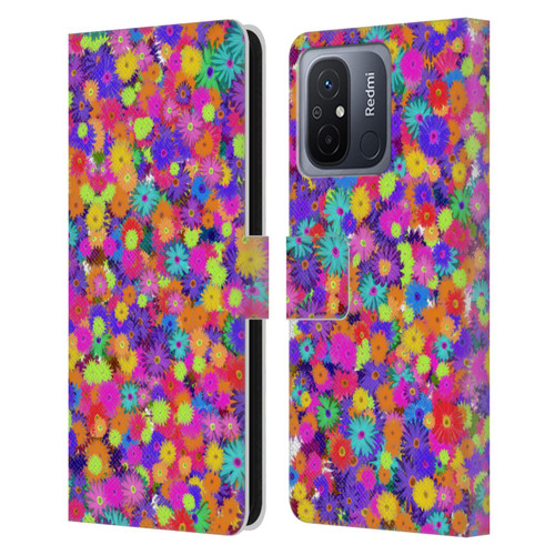 Grace Illustration Lovely Floral Daisies Leather Book Wallet Case Cover For Xiaomi Redmi 12C