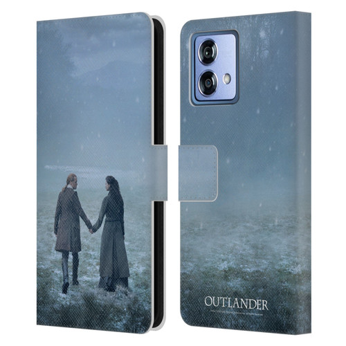 Outlander Season 6 Key Art Jamie And Claire Leather Book Wallet Case Cover For Motorola Moto G84 5G