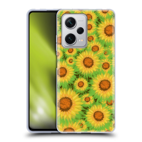 Grace Illustration Lovely Floral Sunflower Soft Gel Case for Xiaomi Redmi Note 12 Pro+ 5G