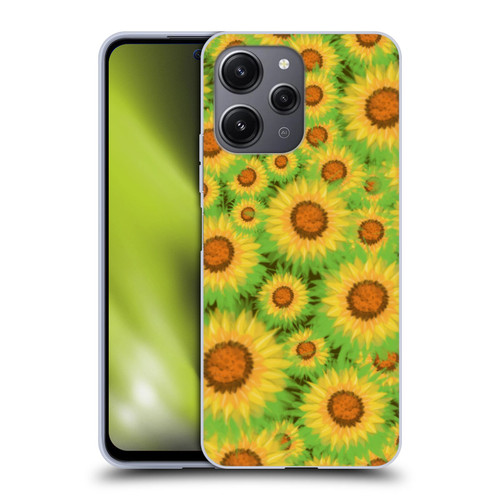 Grace Illustration Lovely Floral Sunflower Soft Gel Case for Xiaomi Redmi 12