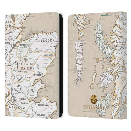 Outlander Seals And Icons Map Leather Book Wallet Case Cover For Amazon Kindle 11th Gen 6in 2022