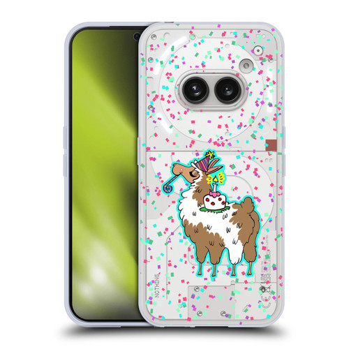 Grace Illustration Llama Birthday Soft Gel Case for Nothing Phone (2a)