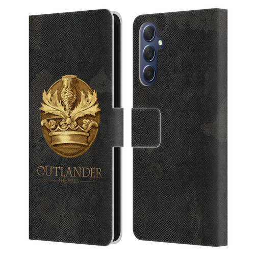 Outlander Seals And Icons Scotland Thistle Leather Book Wallet Case Cover For Samsung Galaxy M54 5G