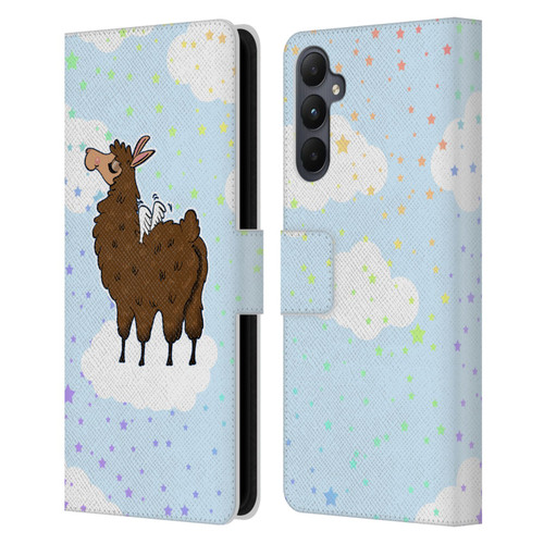 Grace Illustration Llama Pegasus Leather Book Wallet Case Cover For Samsung Galaxy A05s