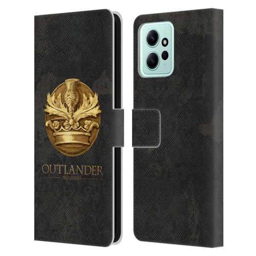 Outlander Seals And Icons Scotland Thistle Leather Book Wallet Case Cover For Xiaomi Redmi 12