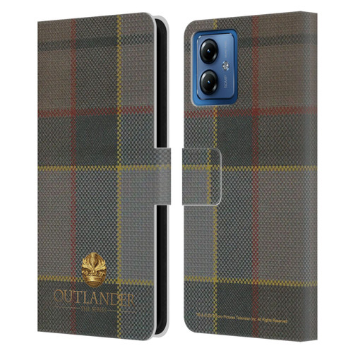 Outlander Tartans Fraser Leather Book Wallet Case Cover For Motorola Moto G14