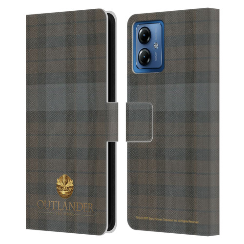 Outlander Tartans Plaid Leather Book Wallet Case Cover For Motorola Moto G14