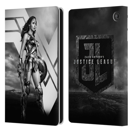 Zack Snyder's Justice League Snyder Cut Character Art Wonder Woman Leather Book Wallet Case Cover For Amazon Fire 7 2022