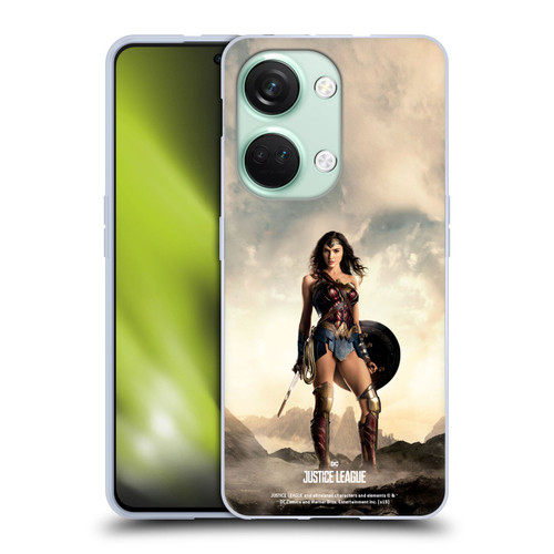 Justice League Movie Character Posters Wonder Woman Soft Gel Case for OnePlus Nord 3 5G